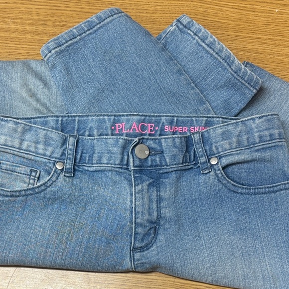 Children’s Place Girls 's Light Faded Blue Super Skinny Jeggings Size 16S - Picture 2 of 8